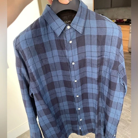 rag & bone classic fit button down linen shirt - Picture 14 of 15